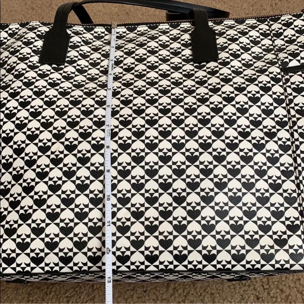 Kate Spade New York Adaira Baby Bag Penn Place Vinyl Black/White Print ♠️ - Picture 14 of 16